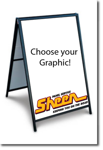 Sheen A Frame Sign Double Sided with Graphics