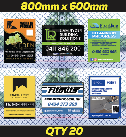 Corflute Signs 600mm x 800mm QTY 20