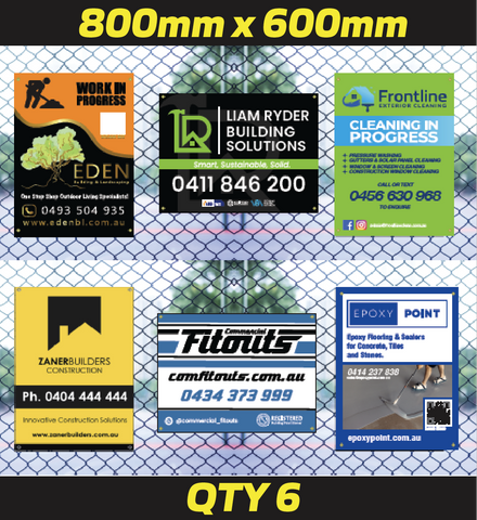 Corflute Signs 600mm x 800mm QTY 6