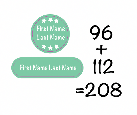 School Name Labels - 208 - FREE SHIPPING